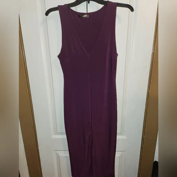 knee length dresses for ladies Alondra Ruched Backless Bodycon Midaxi Dress in Plum – Oh Polly AE main image 1